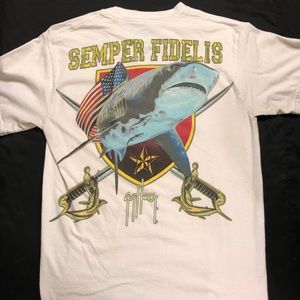 Guy Harvey Semper Fidelis Tiger Shark Shirt